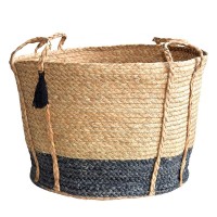 wholesale jute mixed woven basket for Storage Laundry