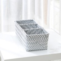 Custom Design 3 spaces practical waterproof PP woven storage basket