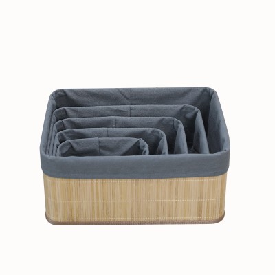 Modern Color Europe Style Storage Basket with Bamboo Material