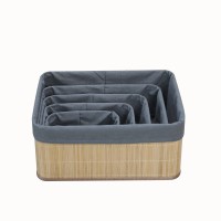 Modern Color Europe Style Storage Basket with Bamboo Material