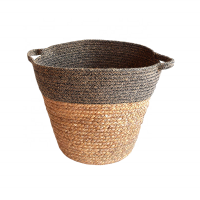 Home Decoration Wicker seagrass braided Foldable Storage Basket with Handles